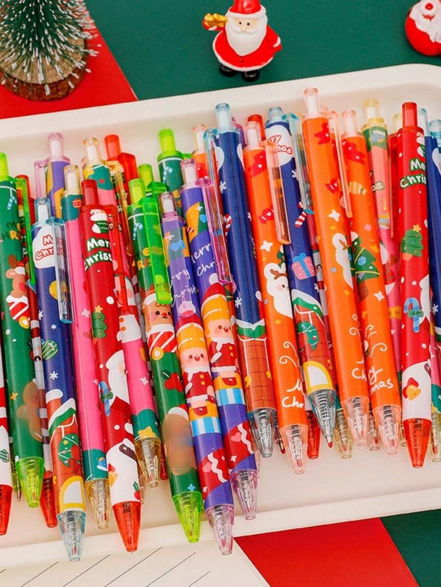 6PCS Random Christmas  Gel Pen - Multicolor - View 1