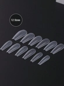 FULL BEAUTY 48Pcs Dual Nail Forms Nail Molds Poly Extension Gel Quick Building Mold Sculpted Full Cover Nail Tips Manicure Nail Art Design,Nail Supplies,Nail Tools,Nail Art Tools,Back To School,Nails,Nail Tools For Press On Nails