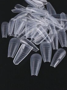 FULL BEAUTY 48Pcs Dual Nail Forms Nail Molds Poly Extension Gel Quick Building Mold Sculpted Full Cover Nail Tips Manicure Nail Art Design,Nail Supplies,Nail Tools,Nail Art Tools,Back To School,Nails,Nail Tools For Press On Nails