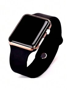 2 件套时尚可爱方形数字电子手表，家庭礼物，情人节，返校 - 彩色 - 查看 4