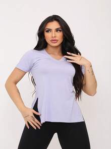 Women T-Shirts - 淺灰紫 - 查看 3