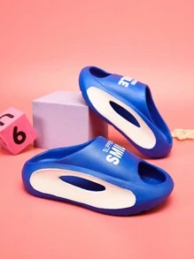 兒童泡棉防滑拖鞋 - 藍白色 - 查看 3