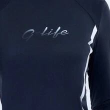 G-LIFE 女款高爾夫服裝長袖黑色速乾高爾夫衫 - 黑色 - 查看 4