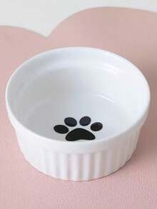 1pc Ceramic Pet Bowl For Cats And Dogs, Suitable For Daily Use - Black - View 5