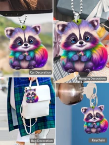 1 Miếng Nhiều màu Hình gấu trúc Acrylic Vật rủ xuống Đối với Nội thất ô tô Kiếng chiếu hậu Đồ trang trí , Bằng phẳng Treo Đồ trang trí Đối với Túi - Nhiều màu - Xem 4