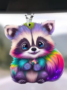 1 Miếng Nhiều màu Hình gấu trúc Acrylic Vật rủ xuống Đối với Nội thất ô tô Kiếng chiếu hậu Đồ trang trí , Bằng phẳng Treo Đồ trang trí Đối với Túi - Nhiều màu - Xem 1