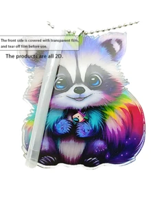 1 Miếng Nhiều màu Hình gấu trúc Acrylic Vật rủ xuống Đối với Nội thất ô tô Kiếng chiếu hậu Đồ trang trí , Bằng phẳng Treo Đồ trang trí Đối với Túi - Nhiều màu - Xem 3