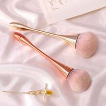 2入組大型礦物粉底&腮紅掃、kabuki化妝掃、柔軟蓬鬆的粉底掃和腮紅掃,適用於大面積覆蓋松散粉、古銅色胭脂、腮紅混合、打亮和模糊效果(玫瑰金+金色) - 彩色 - 查看 1