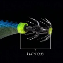 5 Pièces/pack Leurre De Pêche 8cm/10cm/12cm Calamars Lumineux Leurre De Pêche Aux Crevettes En Bois Poulpe Leurre De Pêche À La Seiche Appâts Accessoires De Pêche