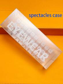 1pc Unisex Multicolor Pc Oversized Square Frame Decorative Clear Lens Glasses - Black - View 5