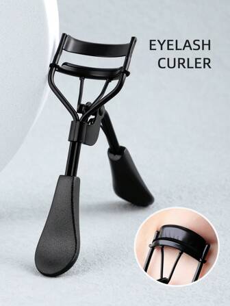 Portable Eyelash Curler With Silicone Pad,1pc Black Curved Handle Eyelash Curler,Curling & Shaping,Not Hurting Eyelashes,Lash Lift,Big Eye,For Women Eye Brow,Makeup,Cheap,Room Decor,Vanity,Travel,Bedroom,Makeup Accessories,Eyelash Curler,Cheap,Stocking Stuffers,Makeup,Makeup Tools,Cheap Stuff,Gifts,Gifts For Women,Christmas Gifts