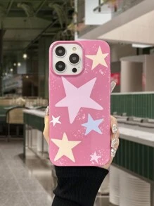 1 Vỏ điện thoại có kết cấu độ bóng cao hình ngôi sao năm cánh màu hồng Tương thích với iPhone - Nhiều màu - Xem 2