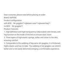 通用型冬季戶外滑雪眼鏡,防霧高清對比滑雪和溜冰的眼鏡 - 粉色 - 查看 11