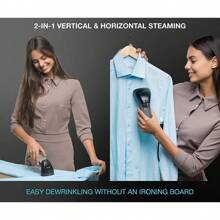 Steamer for Clothes, Hand Held Portable Travel Garment Steamer, Metal Steam Head, 25s Heat Up, Pump System, Mini Size, Handheld Steamer for Any Fabrics, No Water Spitting, 120V Black