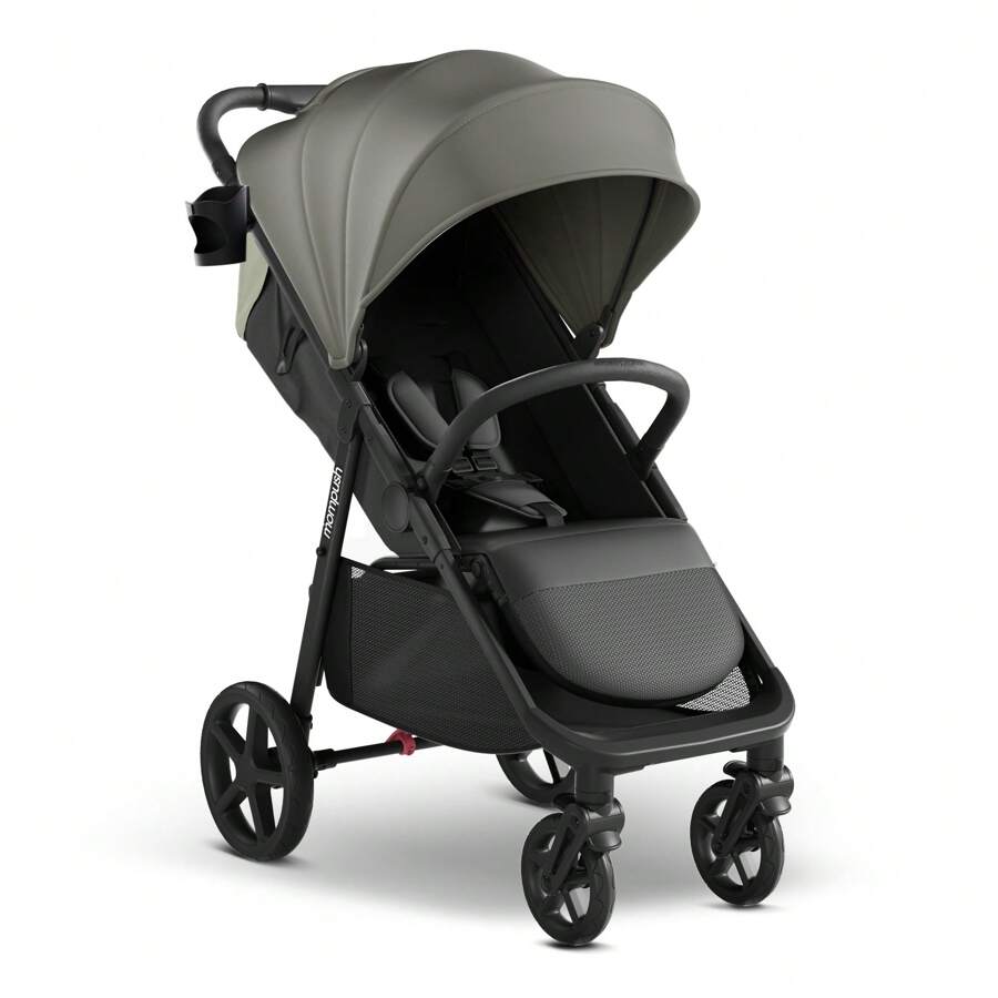 Mompush Nova Baby Stroller, Spacious Seat & Lie-Flat Mode, Toddler Stroller With Large UPF 50+ Canopy, Compact Folding With One Hand, Infant Stroller For Birth To 50 LB - xanh quân đội - Xem 1