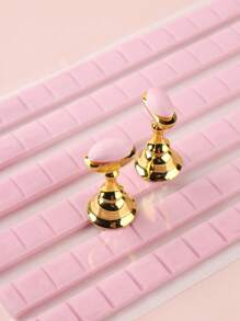 FULL BEAUTY 48 miếng keo dán móng tay màu hồng, đất sét, gel dính dùng nhiều lần để thực hành, trưng bày móng giả, dụng cụ làm móng, đồ dùng làm móng, dụng cụ làm móng, dụng cụ làm móng, trở lại trường, làm móng, dụng cụ làm móng để ấn vào móng - Hồng - Xem 2