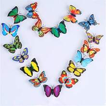 1pc 3d Colorful Butterfly Led Decorative Night Light Sticker, Suitable For Household And Room Decoration, Garden, Backyard, Lawn, Party, Festival Decoration