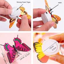 1pc 3d Colorful Butterfly Led Decorative Night Light Sticker, Suitable For Household And Room Decoration, Garden, Backyard, Lawn, Party, Festival Decoration
