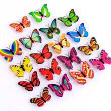 1pc 3d Colorful Butterfly Led Decorative Night Light Sticker, Suitable For Household And Room Decoration, Garden, Backyard, Lawn, Party, Festival Decoration