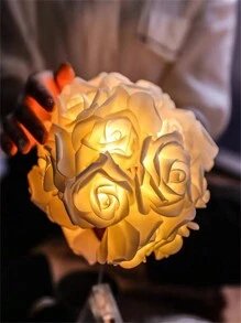1 件 10 LED 1.5 米玫瑰花串灯，浪漫卧室装饰，婚礼/派对节日装饰，求婚礼物，电池供电 - 彩色 - 查看 2