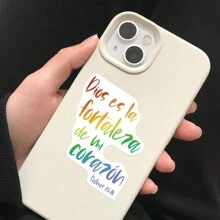 50pcs Spanish Bible Stickers,Guitar Skateboard Bottles Bumper Helmet Snowboard Laptop Phone Case Fridge Door Luggage Motorcycles Car DIY Doodle Stickers,Perfect Thanksgiving Christmas Gifts - Multicolor - View 6