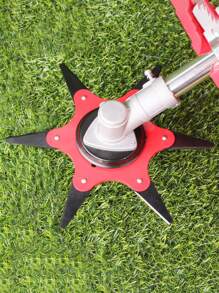 1個6刀片耐磨尼龍草坪修剪器頭,適用於花園戶外草坪割草機 - 紅色 - 查看 4