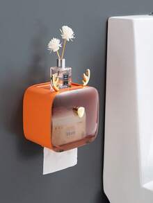 Waterproof Bathroom Storage Shelf Toilet Roll Stand Tissue Box - Dark Green - View 1