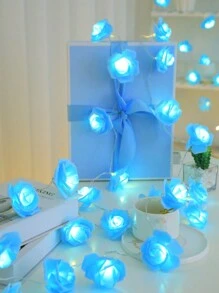 1 件 10 LED 1.5 米玫瑰花串灯，浪漫卧室装饰，婚礼/派对节日装饰，求婚礼物，电池供电 - 彩色 - 查看 6