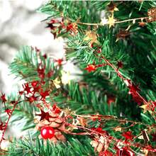 1入組/7.5m綠色五角星鐵絲花藤裝飾品,適用於派對、節日、聖誕樹、雨絲絲帶 - 綠色 - 查看 6