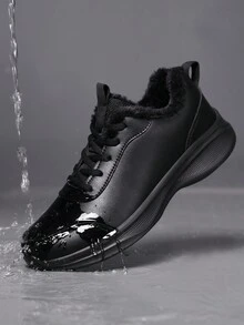 女用黑色雪靴冬季戶外活動輕盈保暖防滑 - 黑色 - 查看 2