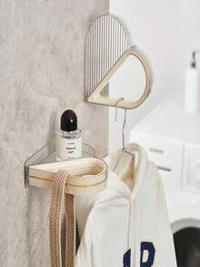 1 件浴室收纳架多功能储物架免打孔浴室衣架收纳架墙壁挂钩浴室节省空间