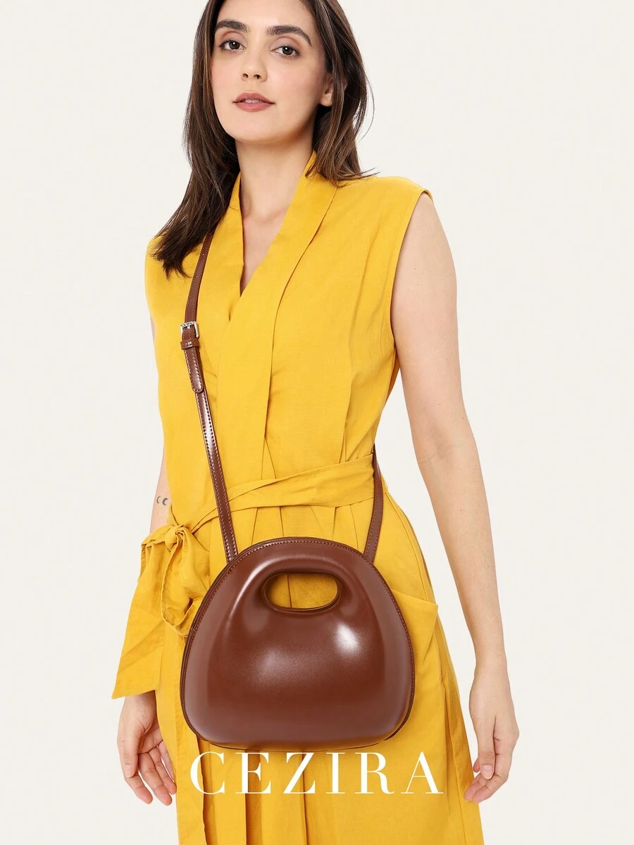 CEZIRA Thời trang, Tối giản, Cổ điển, Retro, Bohemian Túi Hobo bằng da PU màu rắn Đóng từ tính Nhỏ dễ thương Cổ điển có tay cầm dài quai đeo vai Túi xách dành cho phụ nữ Di động, Phong cách công sở dành cho nữ tuổi teen Sinh viên đại học, Tân binh & Công nhân cổ trắng Hoàn hảo cho văn phòng , Ngoài trời , Du lịch , Đi chơi , Công việc , Kinh doanh , Đi làm - Cà phê nâu - Xem 1