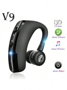 V9 Business CSR Bluetooth Wireless Earphone With Ear Hook, Stereo Sound - V9 - View 1