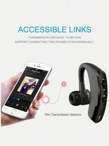 V9 Business CSR Bluetooth Wireless Earphone With Ear Hook, Stereo Sound - V9 - View 2