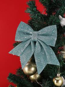 1 Peça Enfeite de Árvore de Natal - Pendente de Laço Azul Pálido para Decoração de Festa de Natal - Azul bebê - Visão 1