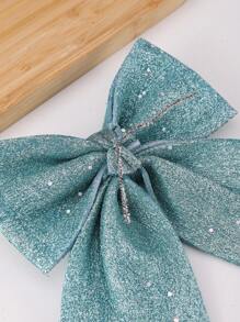 1 Peça Enfeite de Árvore de Natal - Pendente de Laço Azul Pálido para Decoração de Festa de Natal - Azul bebê - Visão 5