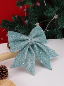 1 Peça Enfeite de Árvore de Natal - Pendente de Laço Azul Pálido para Decoração de Festa de Natal - Azul bebê - Visão 2