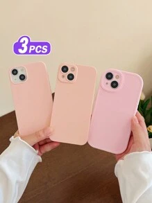 3入套不同款式粉色手機殼,適用於 Iphone - 粉色 - 查看 1