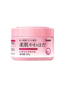 250g Cherry Blossom Exfoliating Scrub, Gentle Full Body Exfoliator, Removes Dead Skin, Deep Cleans, Moisturizes And Brightens Skin Tone
