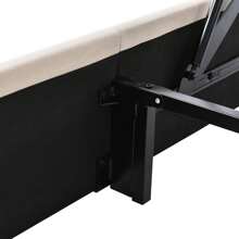 Sweiko Upholstered Bed, Hydraulic Bed Suitable For 180 X 200 Cm Mattresses, Upholstered Bed, With Bed Base And Slatted Frame - Màu be - Xem 6