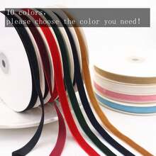 ZNZAKKA 10 Yards Velvet Ribbon Green Velvet Fabric Ribbon Trim Single Face Spool Satin Velvet Ribbon for Gift Wrapping Bow Making Christmas Decoration - Green - View 4