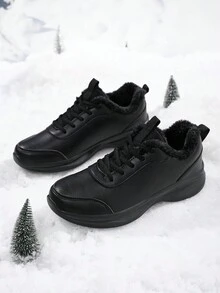 女用黑色雪靴冬季戶外活動輕盈保暖防滑 - 黑色 - 查看 4