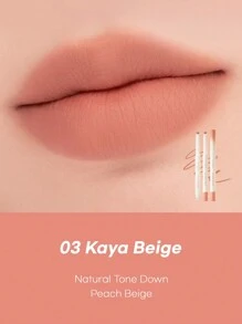 Rom&nd Romand Lip Mate Lip Liner, 0.5g, Lip Liner, Facial Makeup, Long-Lasting Color, Smudge-Proof, Vibrant Color, Smooth Application, High Color Payoff, Twist-Up Mechanism, 03 Kaya Beige Shade, Gift - 03 Màu Be - Xem 2