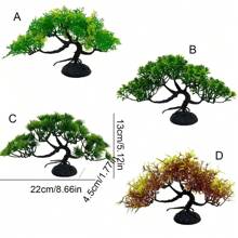 1 pièce Plante de simulation d'aquarium, plantes aquatiques pour aquarium en plastique artificiel, herbe aquatique, décoration sous-marine, arbre de pin artificiel créatif, herbe aquatique factice pour aquarium, décoration de bureau réaliste et indéfectible