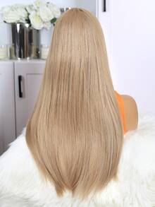 4*1 U型中分綁定式長金色直髮假髮24英寸長度特大捲曲波浪合成纖維蕾絲假髮,適用於女性婚禮、日常穿戴