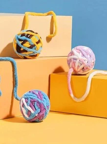 1pc Bell & Colored Ball Toy For Cats Only, Self Entertainment And Anti-Anxiety - Pink - View 3