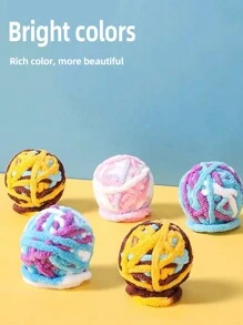 1pc Bell & Colored Ball Toy For Cats Only, Self Entertainment And Anti-Anxiety - Pink - View 4