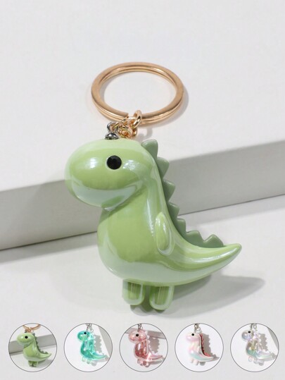 1 pièce Porte-clés modèle de dinosaure mignon, convient pour les accessoires de voiture, les sacs, les festivals et le port quotidien. Accessoires pour l'école, le gothique, le Y2K, Halloween, la Fête des enseignants, les idées de cadeaux de Noël. Accessoires de sac, cordons avec porte-badge