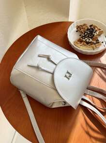 Mochila plateada poco común para estilo de , sencilla y ligera - Plateado - Ver 2