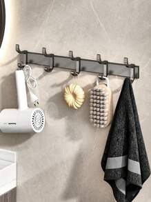 銃黑太空鋁掛鉤,掛牆無需鑽孔的廚房、浴室掛衣鉤